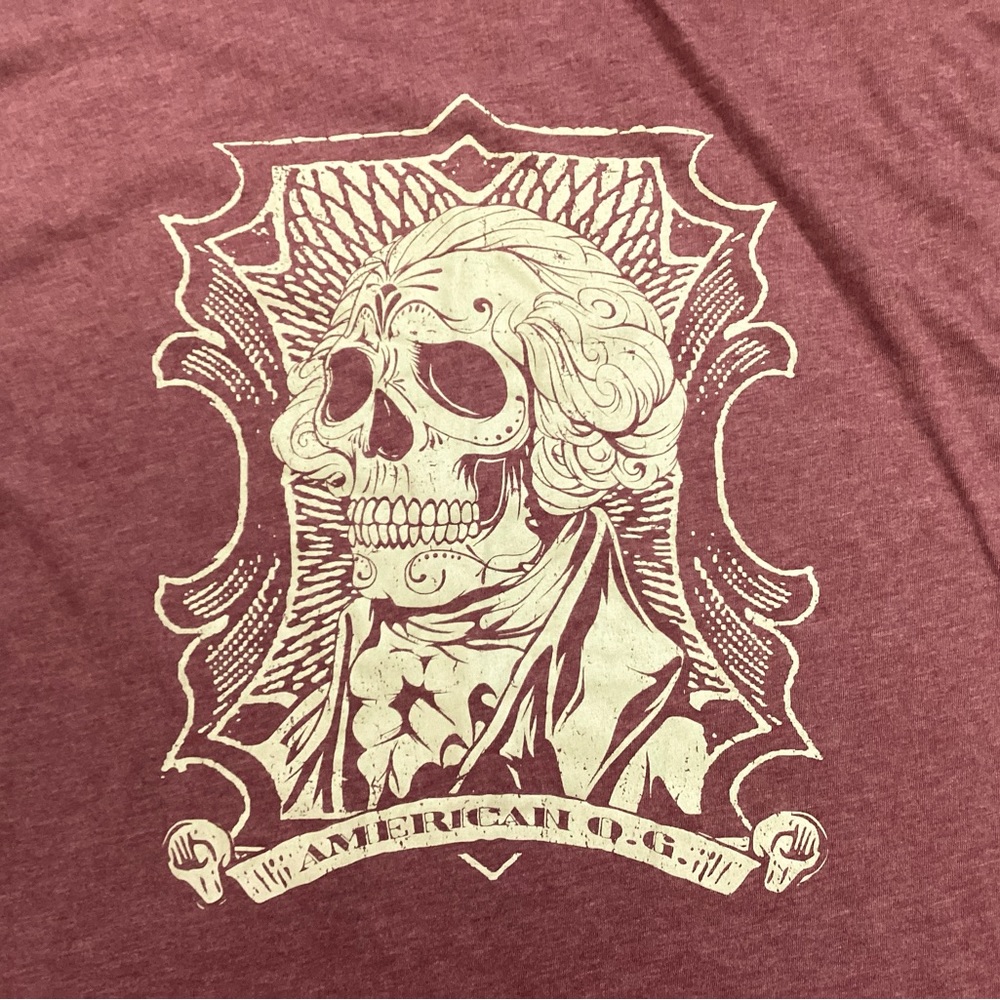 Grunt Style American OG George Washington Skull Defend Tee Large